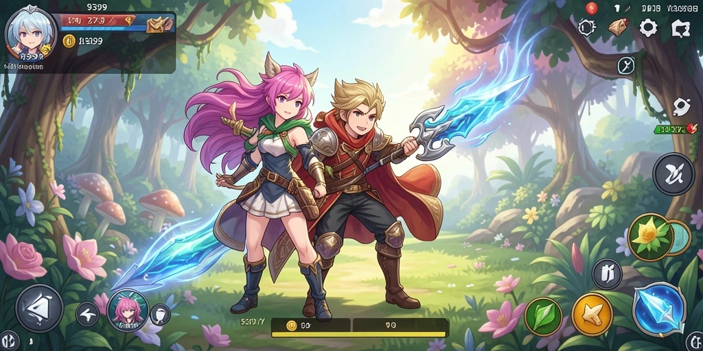 Gameplay menakjubkan di dunia anime penuh petualangan.
