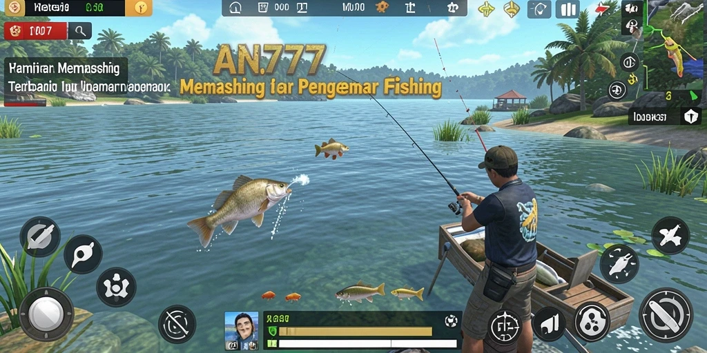Screenshot AN777 menampilkan gameplay memancing yang seru dan menarik.