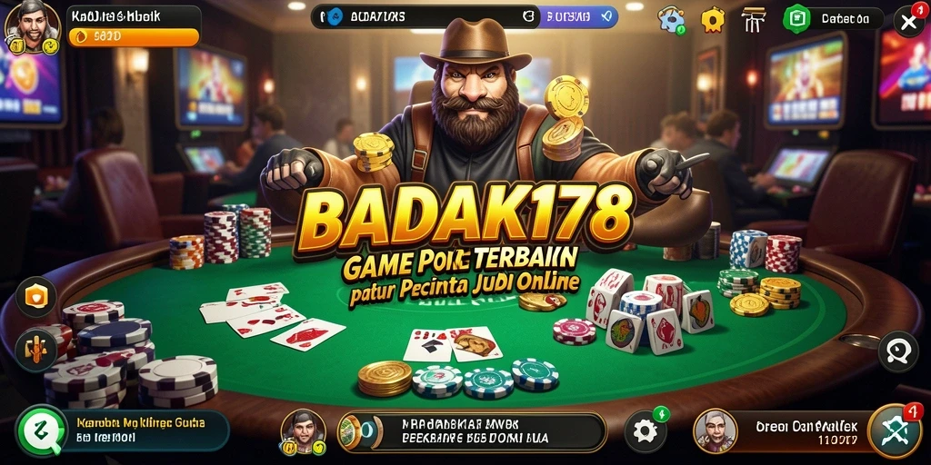 Tampilan grafis menarik dari gameplay Poker BADAK178.
