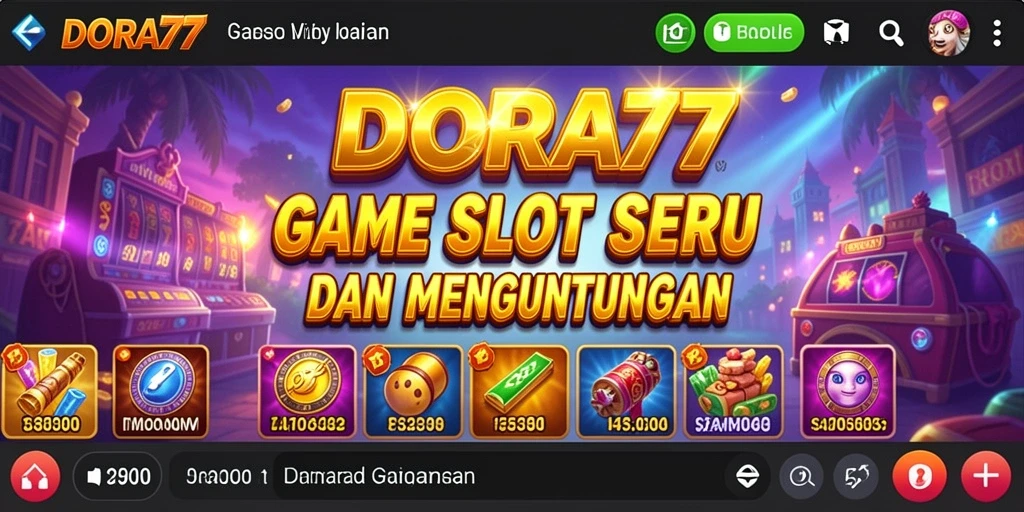 Screenshot DORA77 menampilkan gameplay Slot yang mendebarkan.