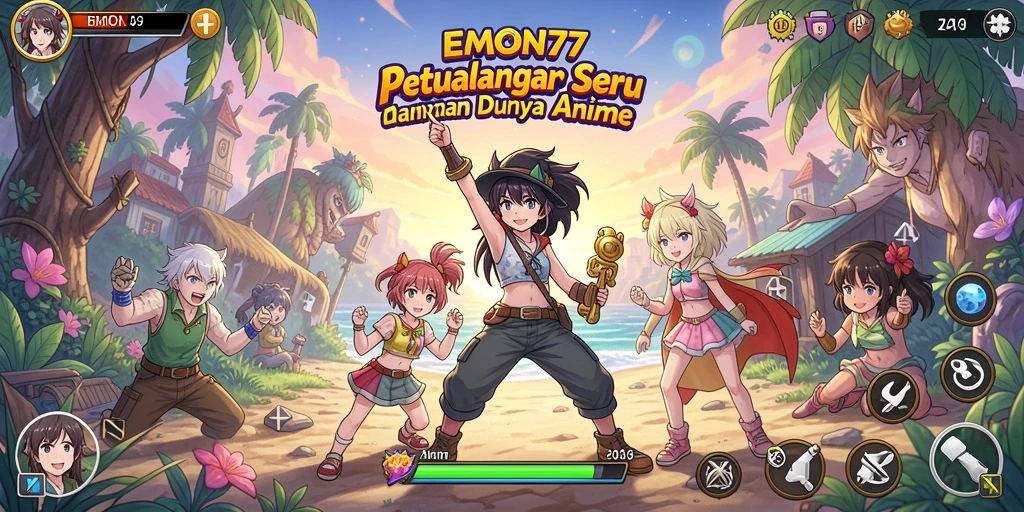 Tampilan gameplay EPON77 yang penuh warna dan dinamis.