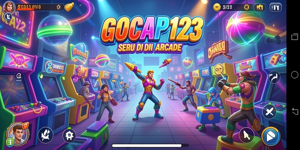 Tampilan gameplay seru dari GOCAP123 yang penuh warna.