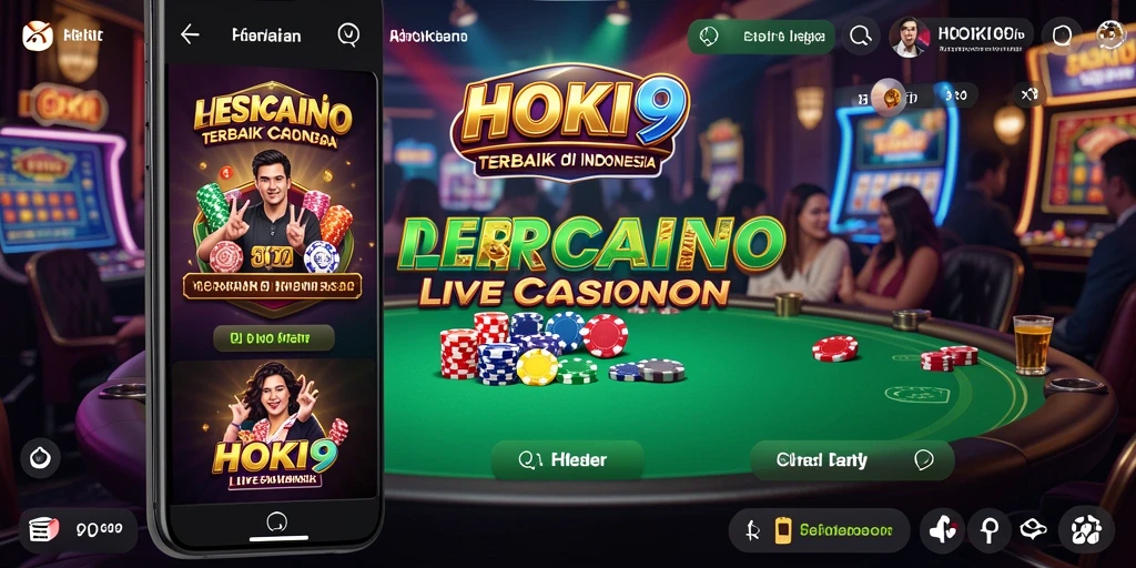 Tampilan gameplay seru HOKI9 dengan dealer langsung.