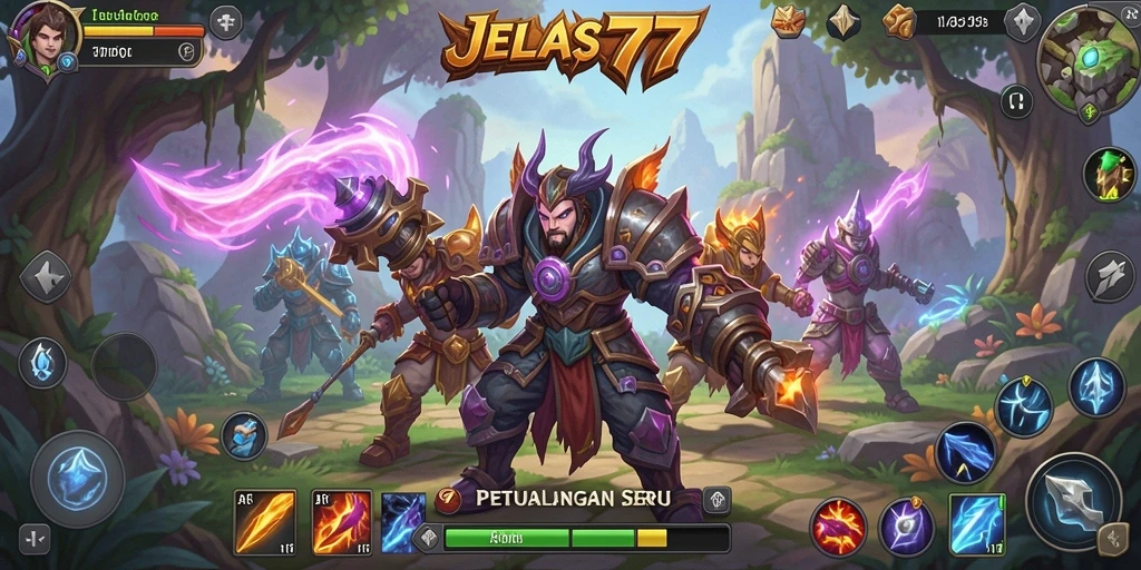 Tampilan gameplay seru dalam petualangan ARPG JELAS777.