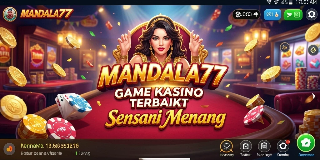 Screenshot gameplay MANDALA77 menampilkan keseruan permainan Kasino.