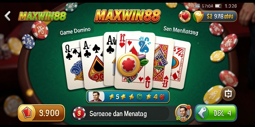 Tampilan gameplay MAXWIN88 yang seru dalam permainan Domino.