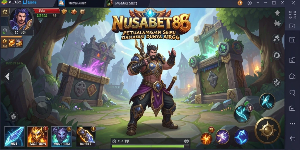 Tangkapan layar gameplay NUSABET88 menampilkan aksi seru dalam pertempuran ARPG.