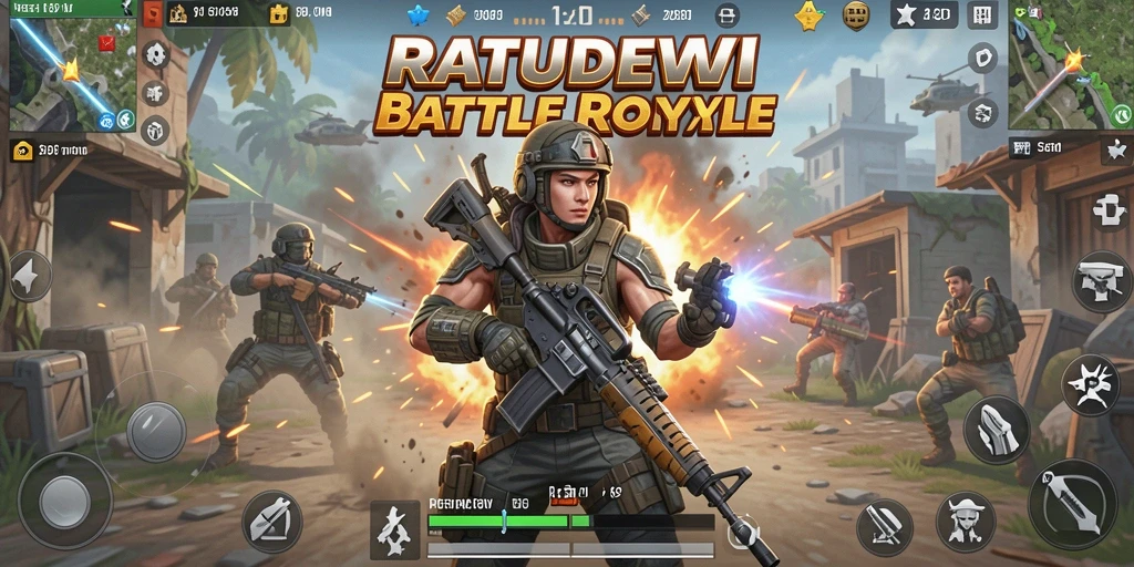 Gameplay seru dan menegangkan di RATUDEWI Battle Royale.