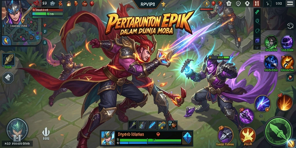 Tangkapan layar RPVIP8 menampilkan aksi pertempuran seru di arena MOBA.