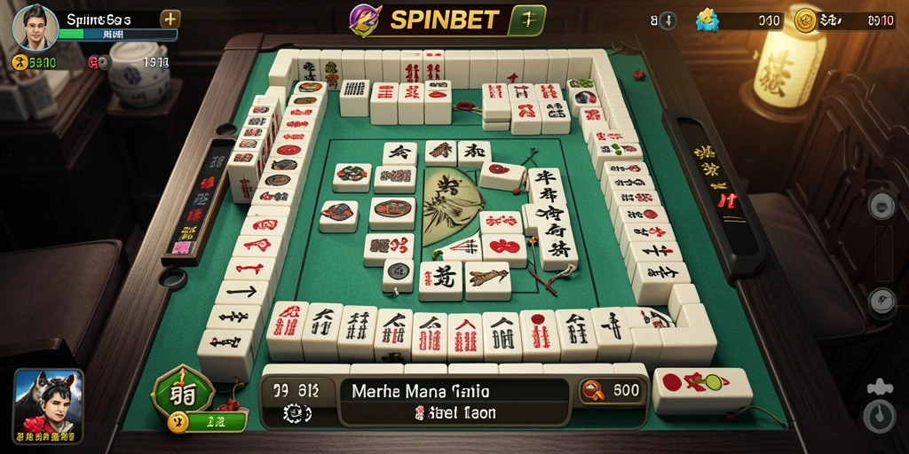 Tangkapan layar utama SPINBET menampilkan gameplay Mahjong yang seru dan menarik.