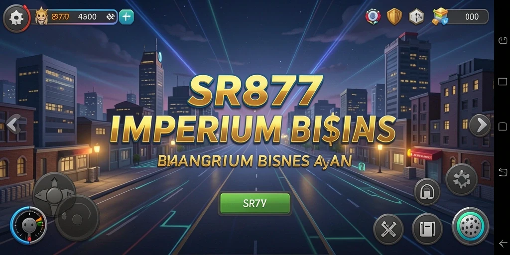 Screenshot gameplay SR877 menunjukkan keseruan membangun bisnis.