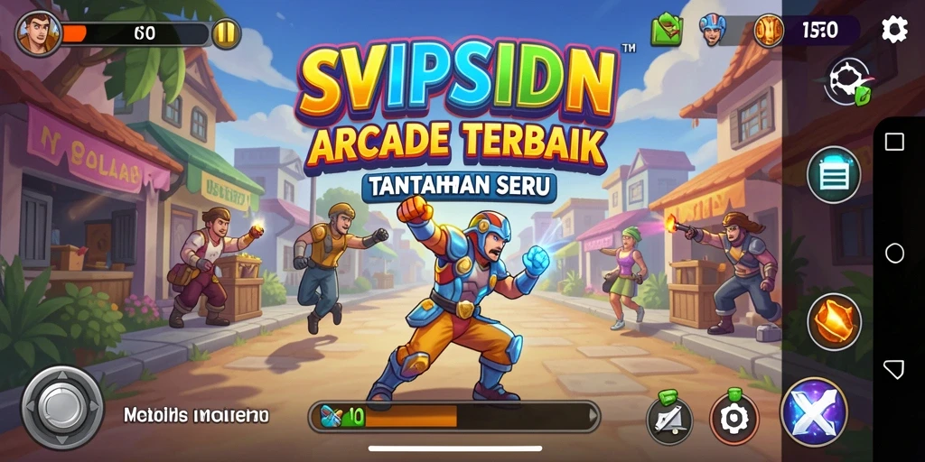 Screenshot gameplay seru dari SVIPSIDN menunjukkan aksi arcade yang mendebarkan.