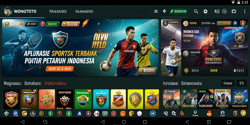 Tangkapan layar gameplay taruhan olahraga di WONGTOTO.
